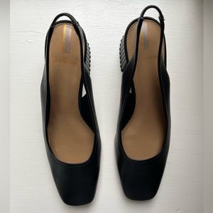 Toren black slingbacks